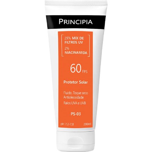 Protetor Solar em Loção Principia PS-03 com Niacinamida FPS 60 200ml