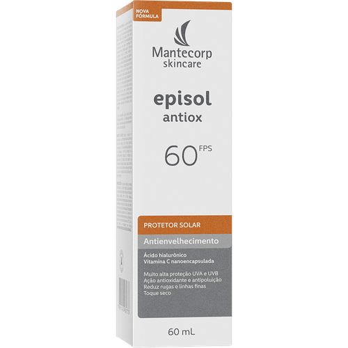 Protetor Solar Facial em Creme Mantecorp Episol Antiox com Ácido Hialurônico e Vitamina C 60g