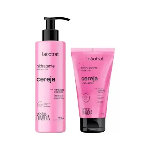 Kit Hidratante e Esfoliante Corporal Labotrat Dia a Dia Cereja 150g e 190ml