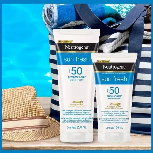 Kit Protetor Solar Corporal em Loção Neutrogena Sun Fresh com FPS 50 200ml + 120ml