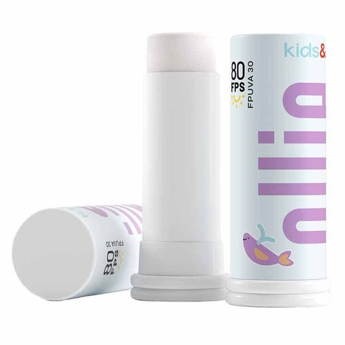 Protetor Solar Infantil em Bastão Ollie com FPS 80 e Vitamina E 15g