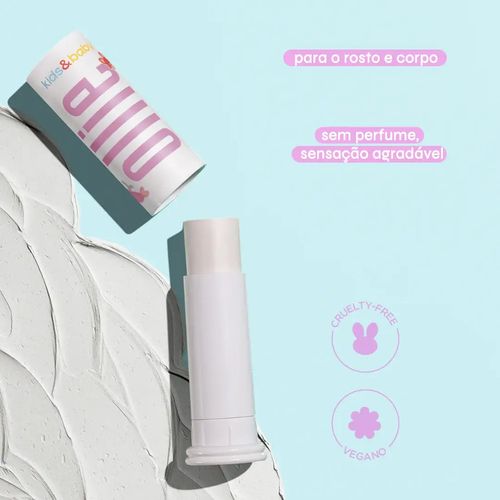 Protetor Solar Infantil em Bastão Ollie com FPS 80 e Vitamina E 15g