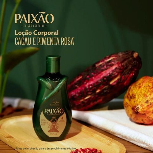 Loção Hidratante Corporal Paixão com Cacau e Pimenta Rosa 200ml