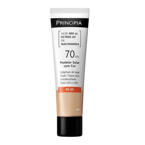 Protetor Solar Facial em Loção Principia PS-05 com Cor 1.0 e Niacinamida 30ml