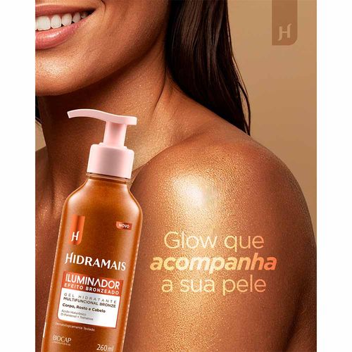 Iluminador Corporal em Gel Hidramais com Ácido Hialurônico e Vitamina E 260ml