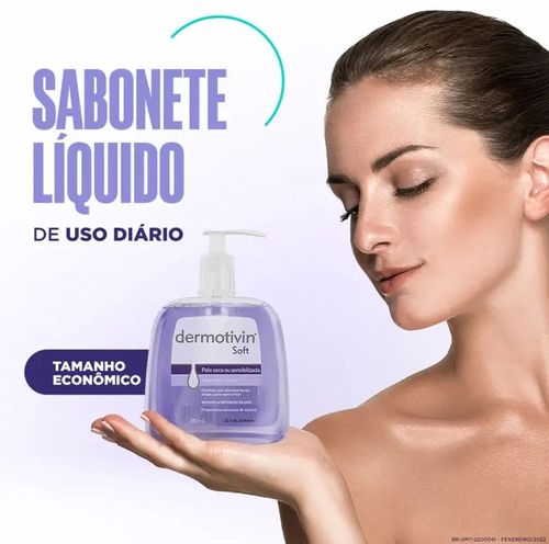 Sabonete Líquido Facial Dermotivin Soft com Calêndula e Babosa 300ml