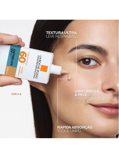 Protetor Solar Facial em Gel La Roche-Posay Anthelios com Cor 2.0 FPS 60 45ml