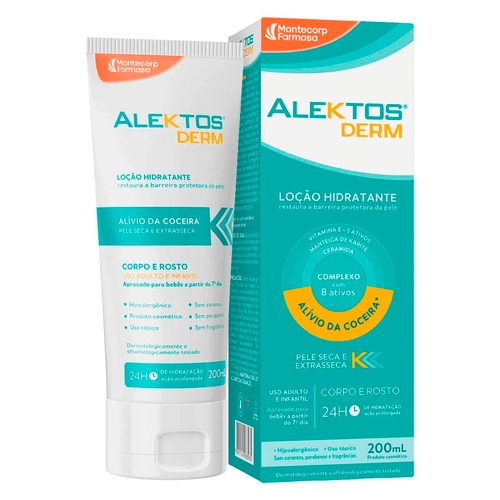 Loção Hidratante EMS Alektos Derm com Ceramida e Vitamina E 200ml