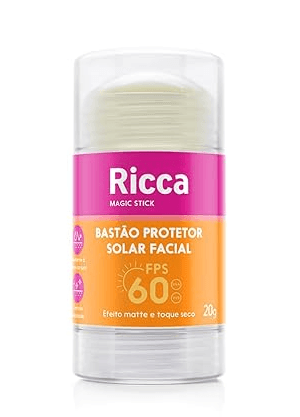 Protetor Solar Facial em Stick Ricca com FPS 60 20g
