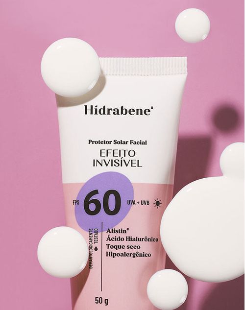 Protetor Solar Facial em Creme Hidrabene com Ácido Hialurônico FPS 60 50g