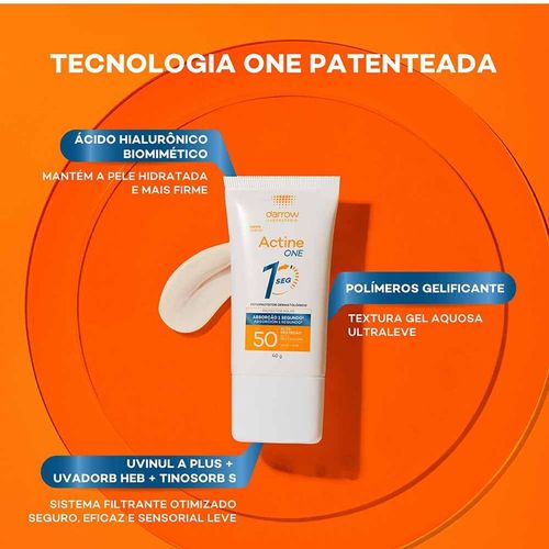 Protetor Solar Facial Darrow Actine Solar One FPS 50 40g