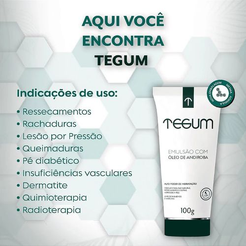 Hidratante Corporal em Creme DTM Tegum com Óleo de Andiroba 100g
