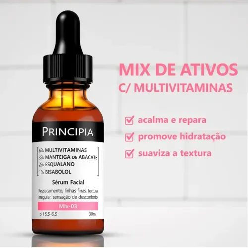 Sérum Facial Principia Mix-03 com Multivitaminas e Esqualano 30ml