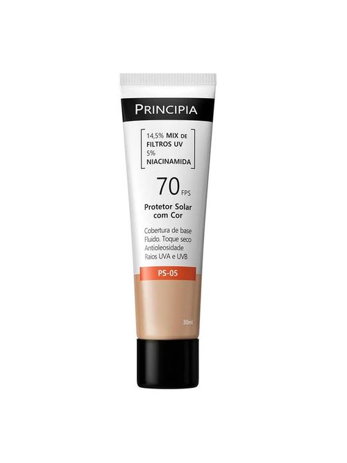 Protetor Solar Facial em Loção Principia PS-05 com Cor 2.0 FPS 70 30ml