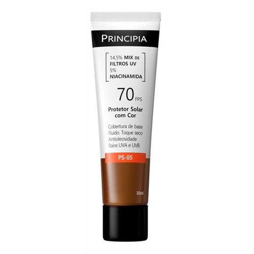 Protetor Solar Facial em Loção Principia PS-05 com Cor 7.0 FPS 70 30ml