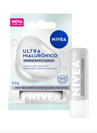 Hidratante Labial em Balm Nivea Ultra Hialurônico 5,2g