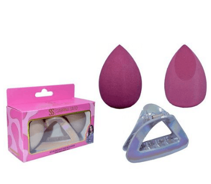 Kit Sabrina Sato com 2 Esponjas + Prendedor de Cabelo SP2186