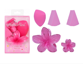 Kit para Maquiagem Hello Mini 3 Esponjas + 2 Presilhas Kit1700