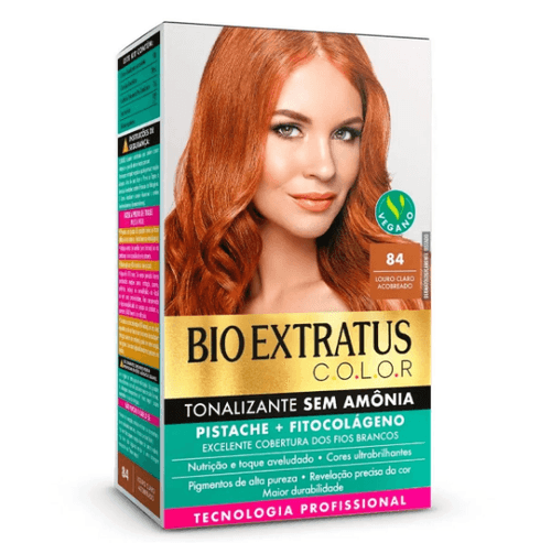 Tonalizante Bio Extratus Sem Amônia 84 Louro Claro Acobreado 135g