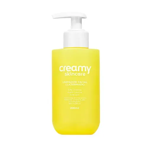 Limpador Facial em Gel Creamy com Glicerina e Aloe Vera 200ml