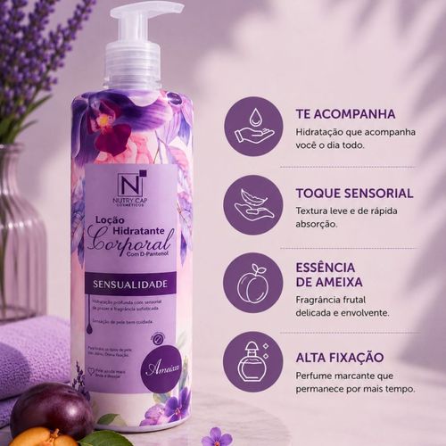 Hidratante Corporal em Loção Depimiel Nutry Cap com D-Panthenol e Ameixa 500ml