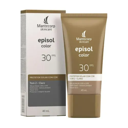 Protetor Solar Facial Mantecorp Episol Color Pele Clara FPS 30 40g