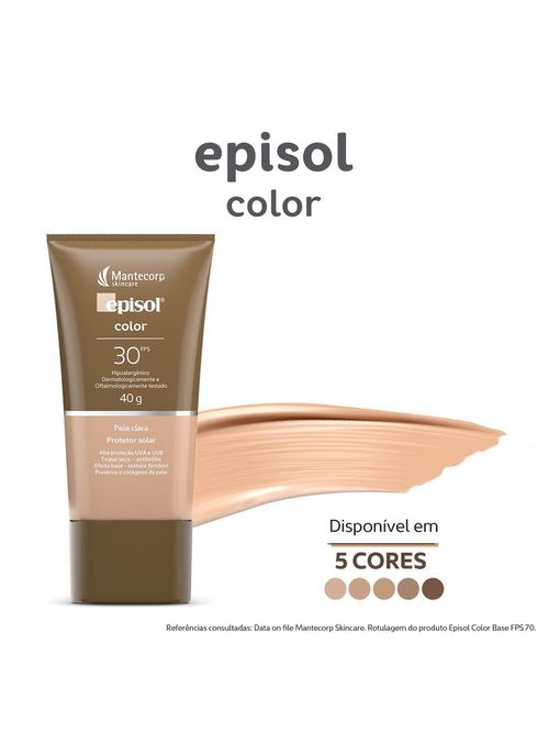 Protetor Solar Facial Mantecorp Episol Color Pele Clara FPS 30 40g