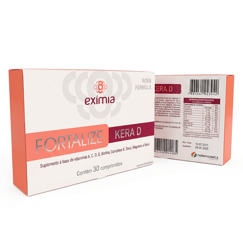 Multivitamínico Farmoquímica Eximia Fortalize Kera D 30 Comprimidos