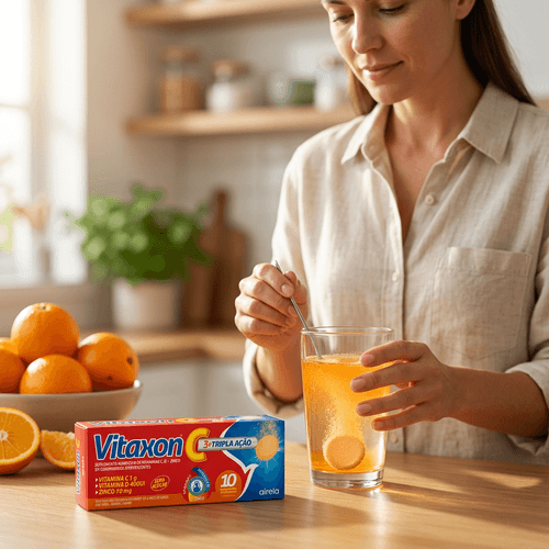Vitamina C D e Zinco Vitaxon C 10 Comprimidos