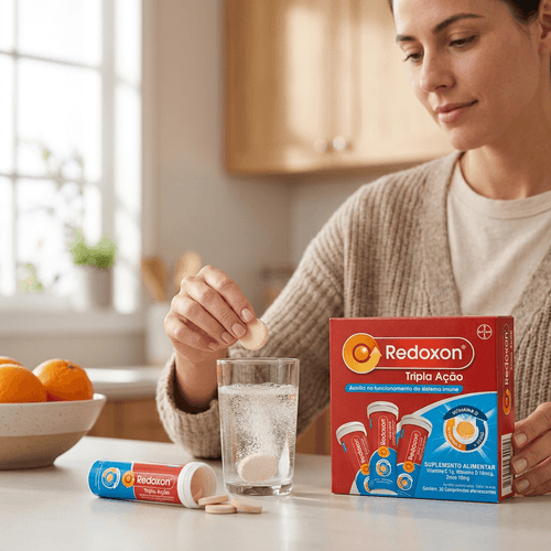Vitamina C D e Zinco Redoxon Tripla Ação 30 Comprimidos Efervescentes