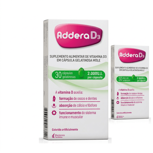 Vitamina D Addera D3 2.000UI 30 Cápsulas
