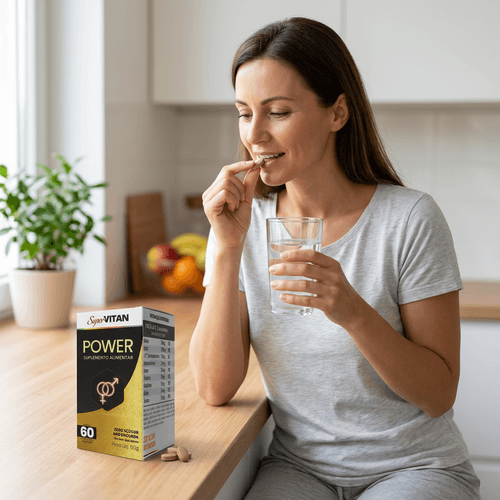 Multivitamínico Supervitan Power Cálcio 1000mg 60 Comprimidos