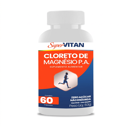 Cloreto de Magnésio PA Supervitan 60 Cápsulas