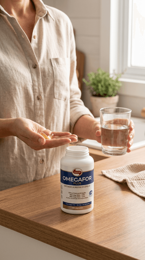Omegafor Plus com 120 Cápsulas - Vitafor