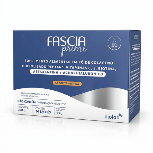 Colágeno Biolab Fascia Prime Ácido Hialurônico e Astaxantina 30 Sachês