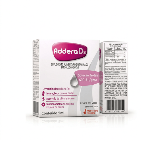 Vitamina D Addera D3 600UI Gotas 5ml