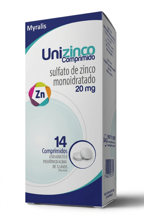 Zinco Myralis Unizinco 20mg 14 Comprimidos
