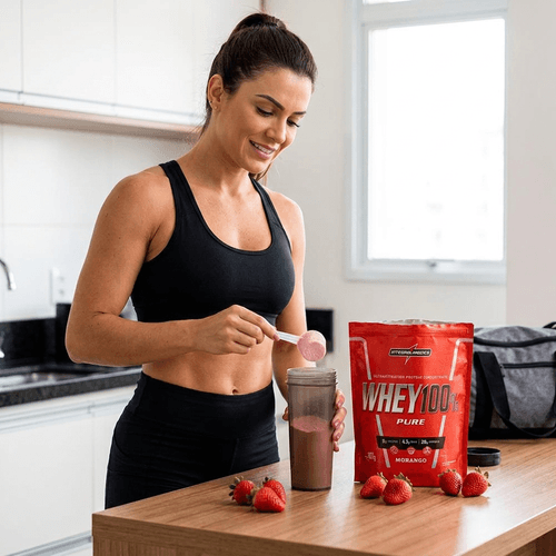 Whey Protein Integralmédica 100% Pure Morango 907g