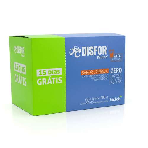 Colágeno Hidrolisado Biolab Disfor Laranja 11g 45 Sachês