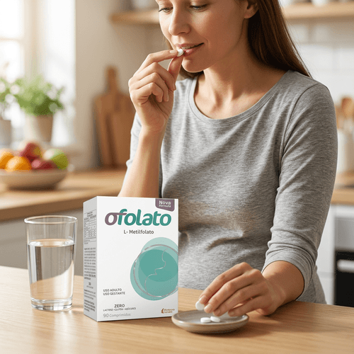 Suplemento Vitamínico Ofolato L-Metilfolato de Cálcio EMS 90 Comprimidos