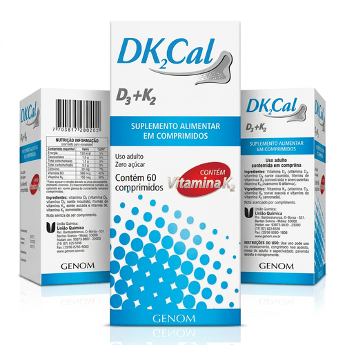 Cálcio e Vitamina K União Química DK2 Cal 60 Comprimidos