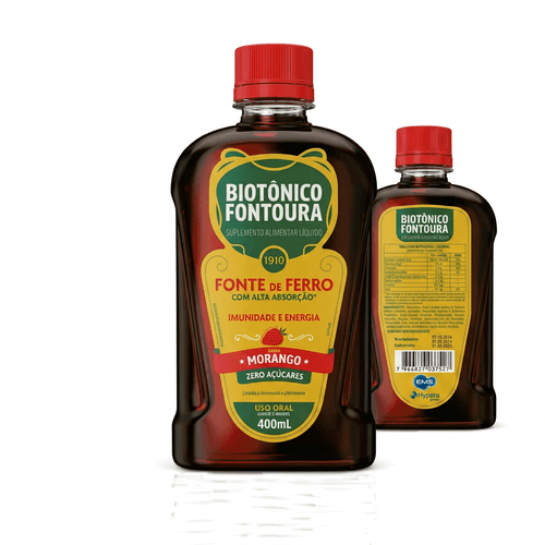 Suplemento de Ferro Biotônico Fontoura Morango 400ml