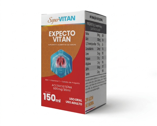 Suplemento Alimentar Supervitan Expecto Vitan Adulto Mel 150ml