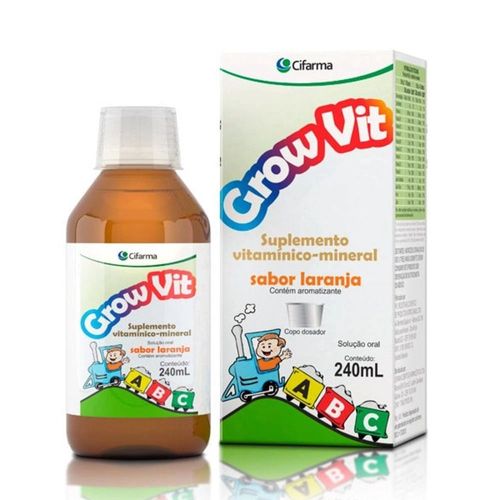 Multivitamínico Infantil Grow Vit Cifarma Laranja 240ml