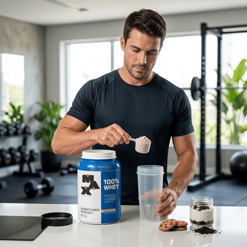 Whey Protein Max Titanium 100% Whey Cookies e Cream 900g
