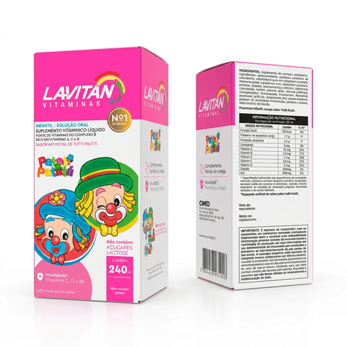 Lavitan Infantil Xarope Sabor Tutti-frutti com 240ml - Cimed