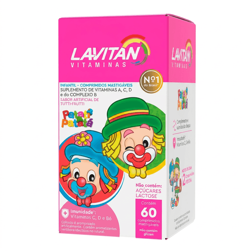 Lavitan Infantil Tutti-Frutti com 60 Comprimidos Mastigáveis - Cimed