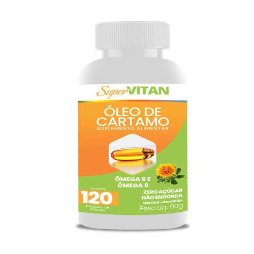 Óleo de Cártamo Supervitan 1000mg 120 Cápsulas