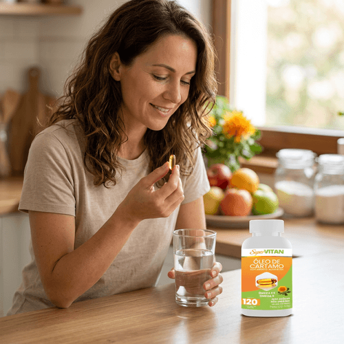 Óleo de Cártamo Supervitan 1000mg 120 Cápsulas