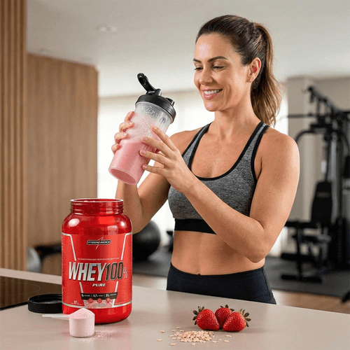 Whey Protein Integralmédica 100% Pure Morango 907g